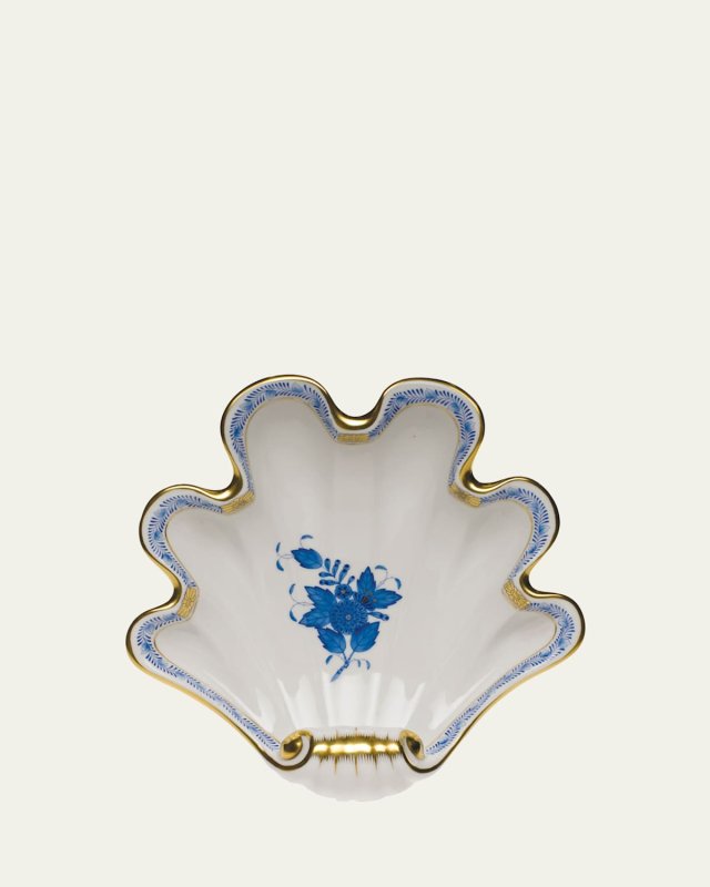 Chinese Bouquet Blue Large Shell Dish